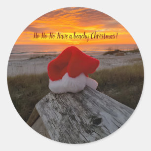 Navidades pegatinas temáticos de playa con Santa H