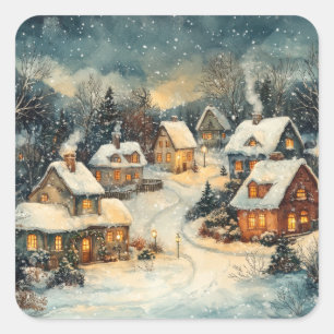 Navidades Pegatinas Vintage