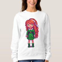 Navidades pelirrojo chica sudadera
