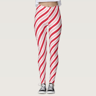 Navidades Peppermint Candy Stripes Leggings