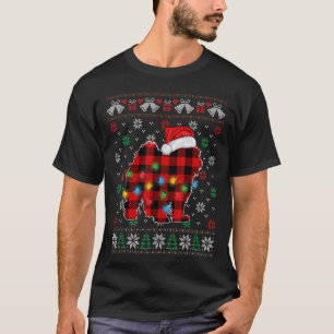 Navidades Perro maltés Santa Hat Feo Xmas Sweater