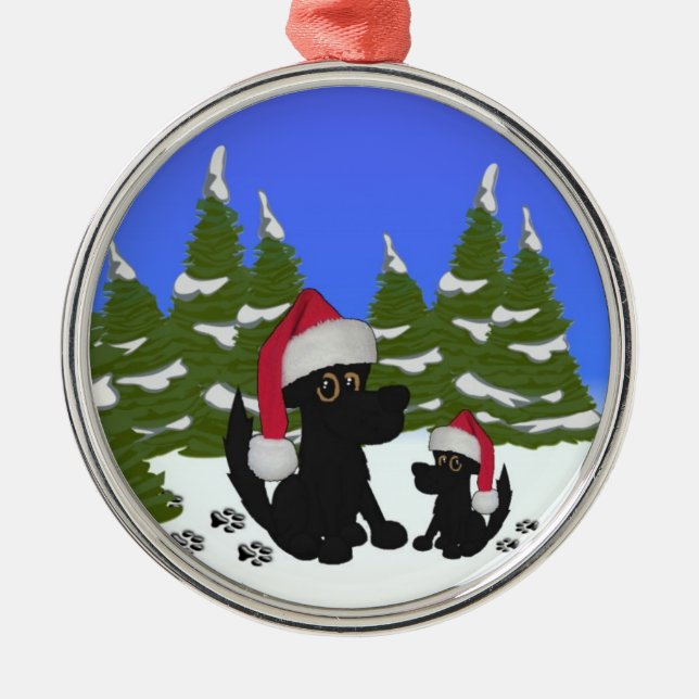 Navidades Perros Ornamento (Frente)