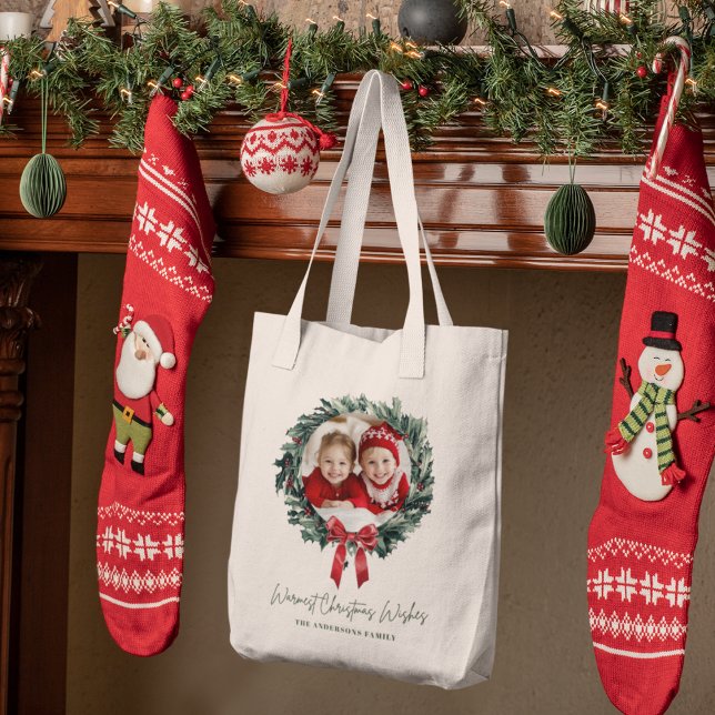 Navidades personales con foto en una bolsa de baño (Subido por el creador)