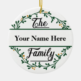 Navidades Personalizable Ornamento cerámico