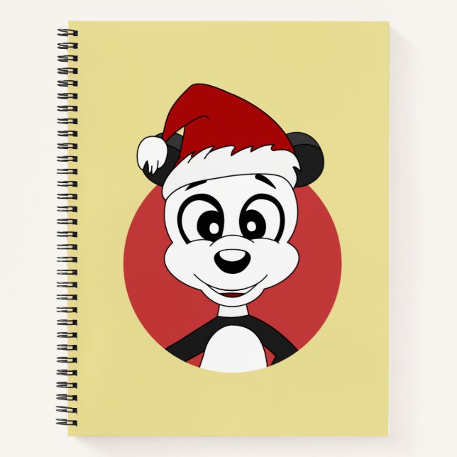 Navidades personalizado con cuaderno de oso panda  (Anverso)