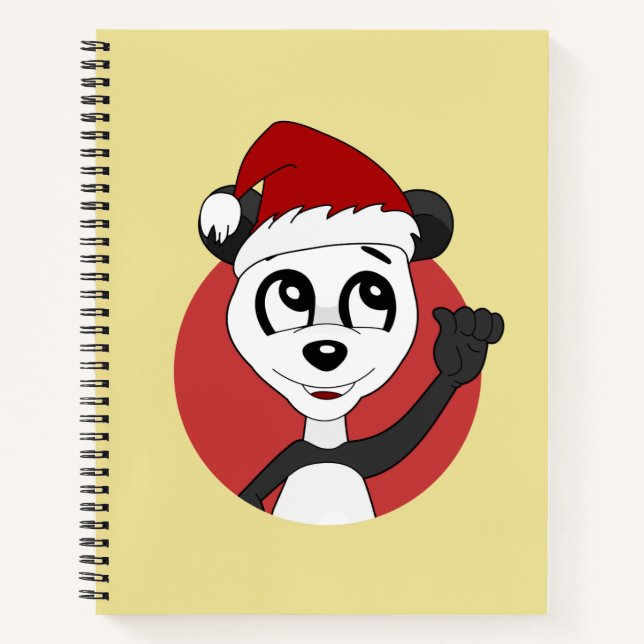 Navidades personalizado con cuaderno de oso panda  (Anverso)
