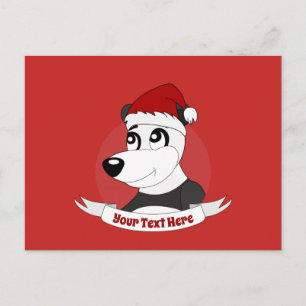 Navidades personalizado con tarjeta postal del oso