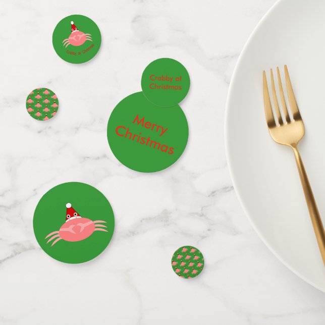 Navidades Personalizado de cangrejo Tabla Confetti (Grupo)