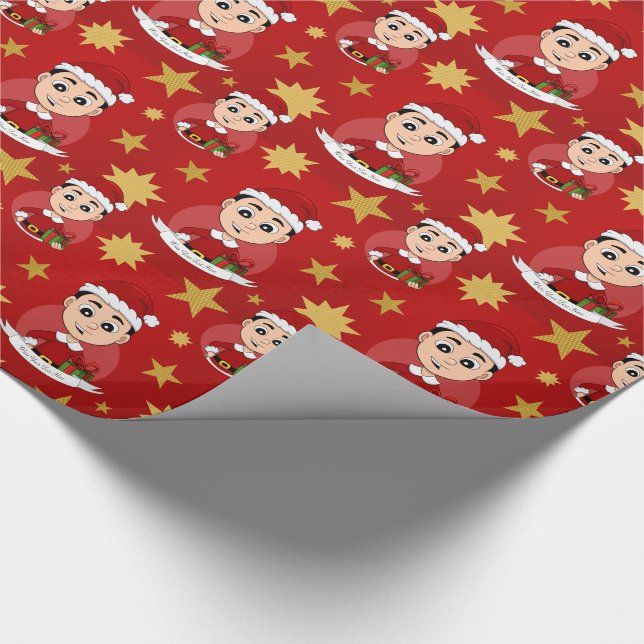 Navidades personalizado de niños papel de envoltur (Esquina)