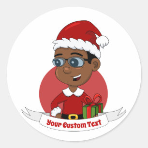 Navidades personalizado  pegatina redondo clásico