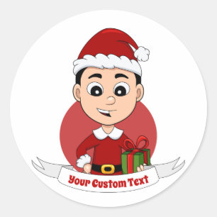 Navidades personalizado  pegatina redondo clásico