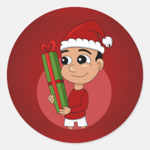 Navidades personalizado  pegatina redondo clásico