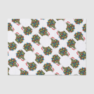 Navidades personalizados alumbran papel en el teji