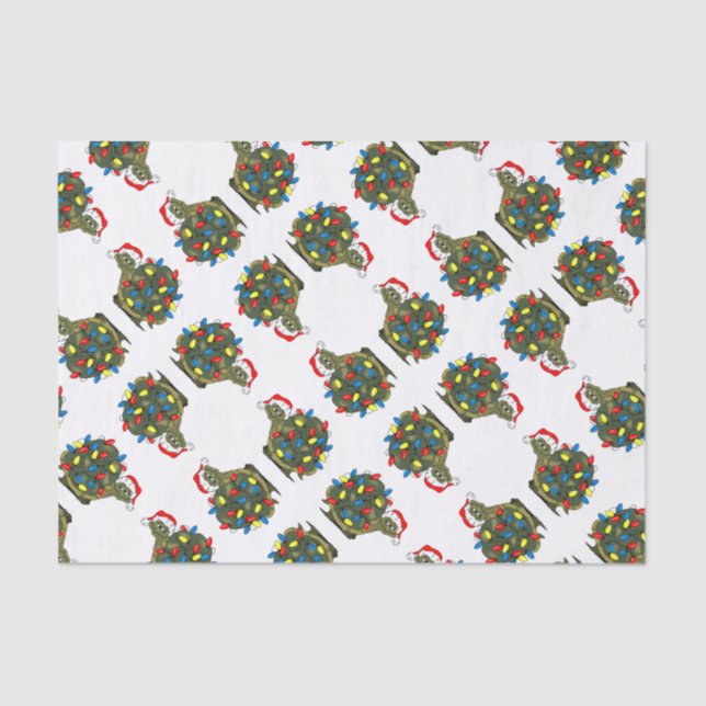 Navidades personalizados alumbran papel en el teji (Anverso)