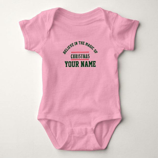 Navidades personalizados Baby Jersey Bodysuit (Anverso)