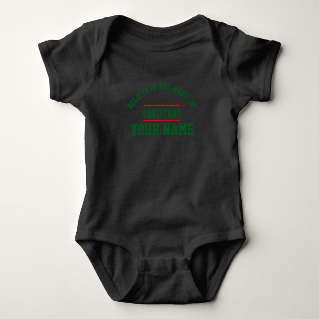 Navidades personalizados Baby Jersey Bodysuit (Anverso)