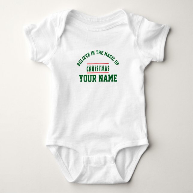 Navidades personalizados Baby Jersey Bodysuit (Anverso)