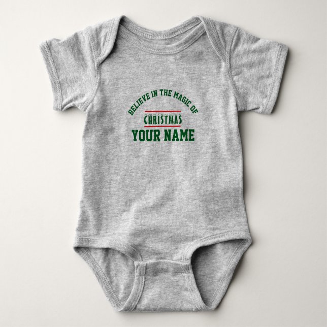 Navidades personalizados Baby Jersey Bodysuit (Anverso)
