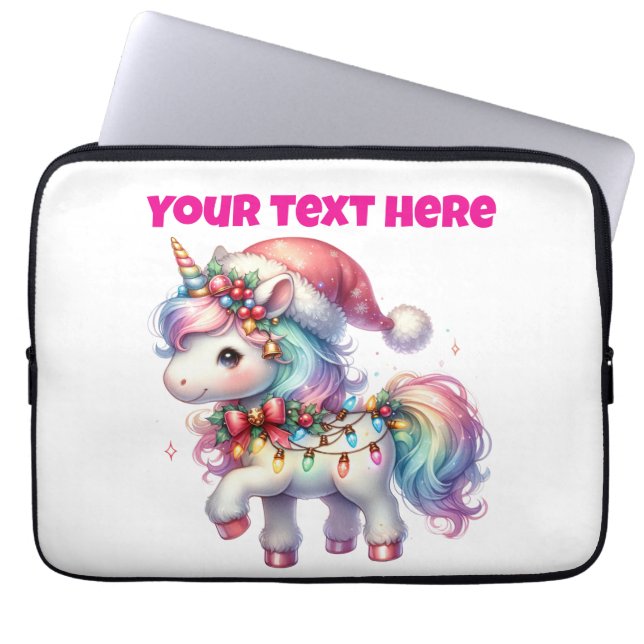 Navidades personalizados Bolsa de laptops Unicorn  (Frente)