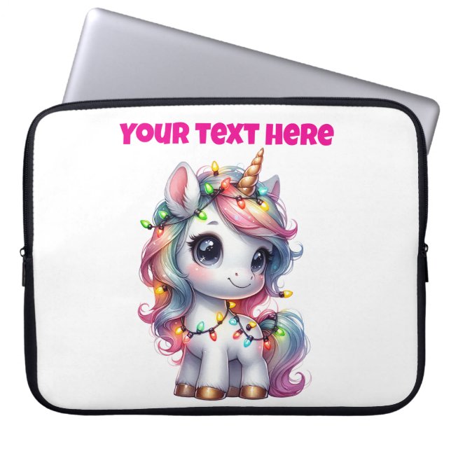 Navidades personalizados Bolsa de laptops Unicorn  (Frente)