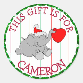 Navidades personalizados con etiquetas de regalo P