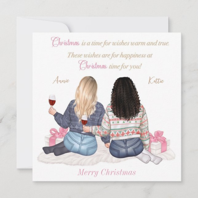 Navidades personalizados con tarjeta Feliz Navidad (Anverso)
