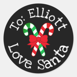 Navidades personalizados De La Etiqueta Santa Pega