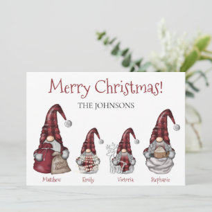 Navidades personalizados de la familia Gnome de Bu