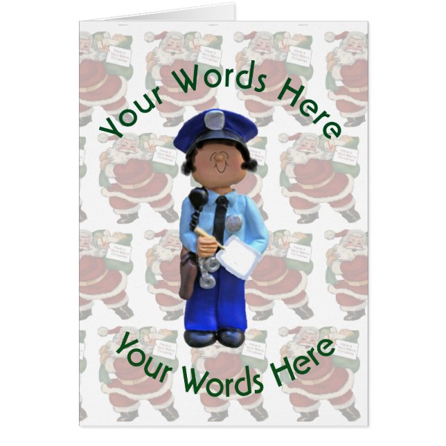 Navidades Personalizados de policía de juguete bla (Frente)