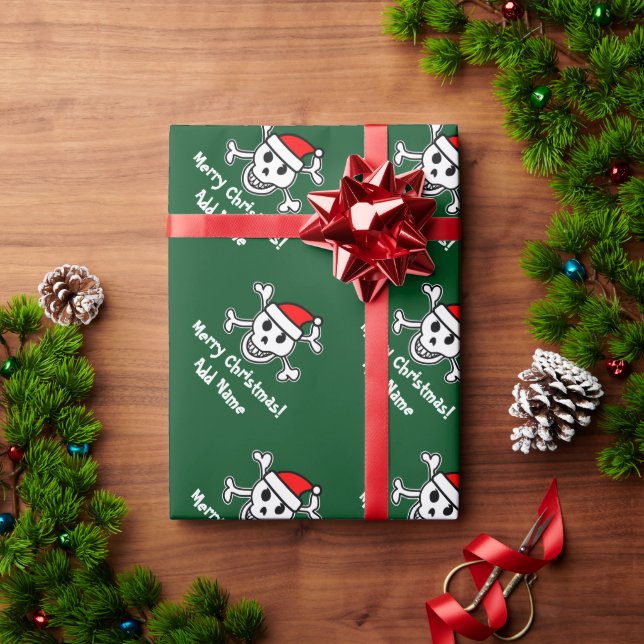 Navidades personalizados envolviendo papel con crá (Regalo de vacaciones)