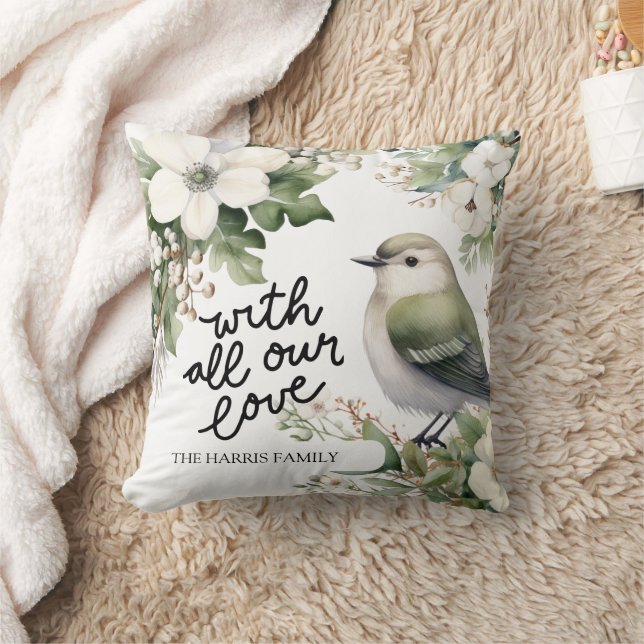 Navidades personalizados Flores y almohada de pája (Manta)