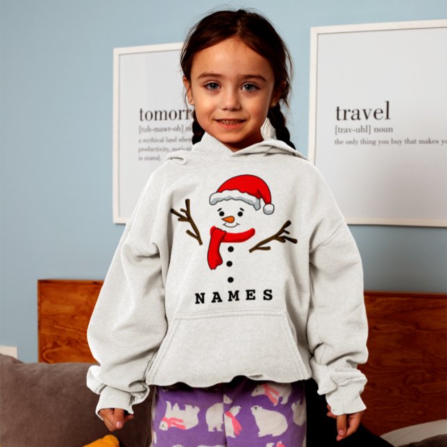 Navidades personalizados Funny Snowman Kid Chica (Subido por el creador)