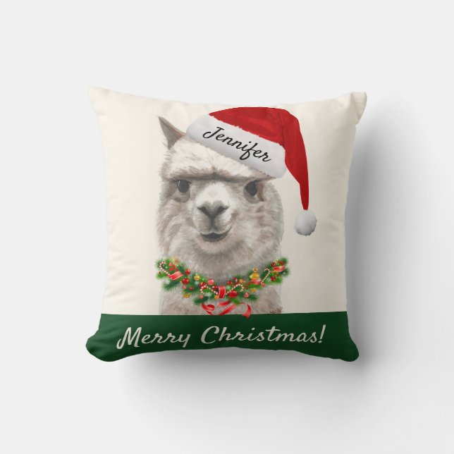 Navidades personalizados llaman Cojín decorativo s (Anverso)