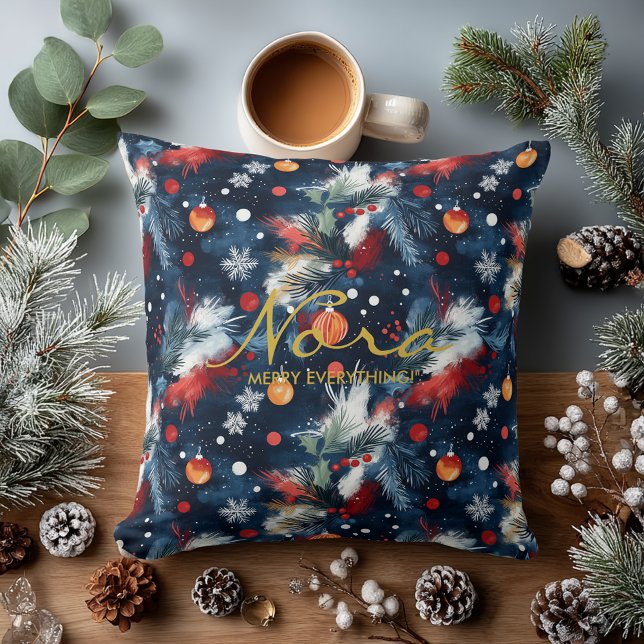 Navidades personalizados Nombre almohada con cita  (Subido por el creador)