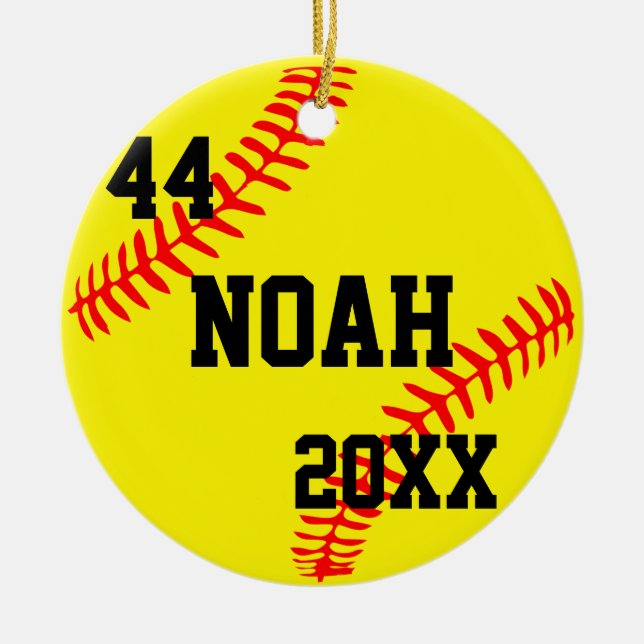 Navidades personalizados Ornamentos de béisbol per (Frente)