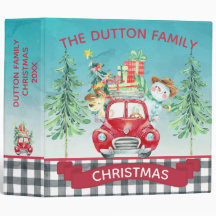 Navidades personalizados Red Truck Photo Scrapbook