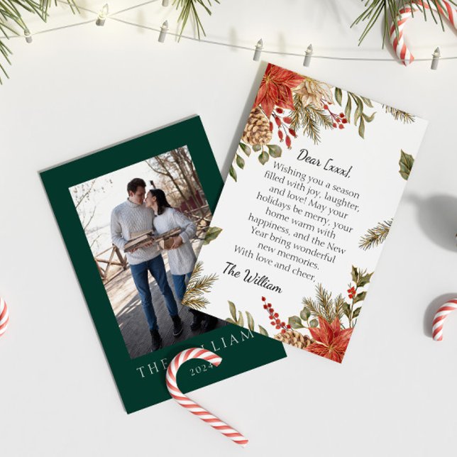 Navidades personalizados saludando la tarjeta verd (Subido por el creador)