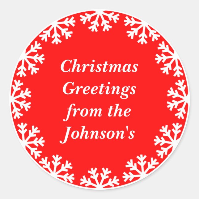 Navidades personalizados Sellos para sobres de cop (Anverso)