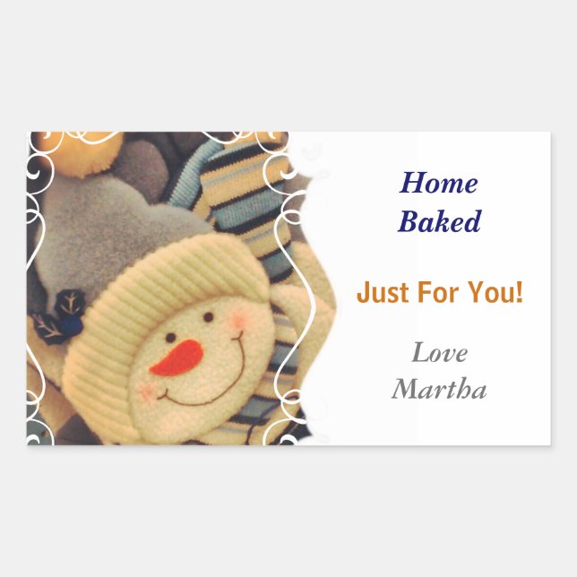 Navidades Personalizados Snowman Pegatinas (Anverso)