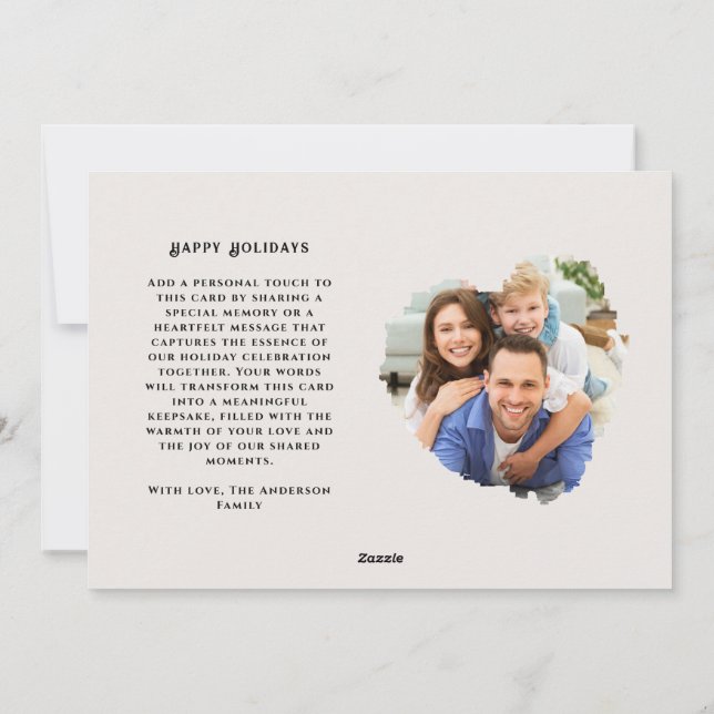 Navidades personalizados Tarjeta de vacaciones sim (Reverso)