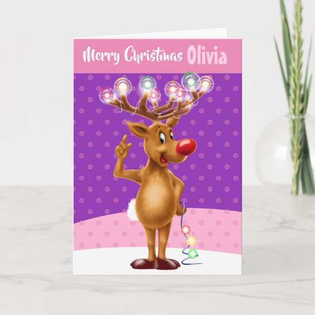 Navidades personalizados tarjeta "Feliz Navidad, t (Anverso)