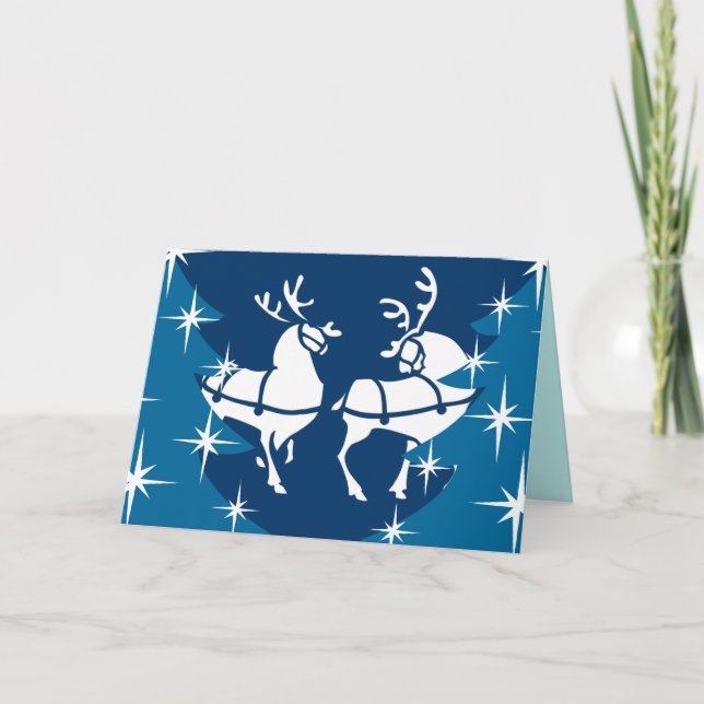 Navidades personalizados tarjeta Navidades azules  (Anverso)