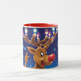 Navidades personalizados taza de café , Rudolph y