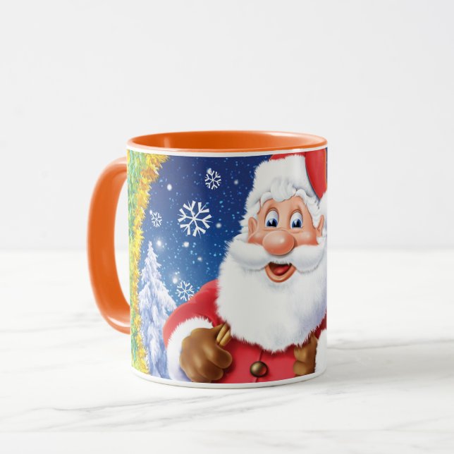 Navidades personalizados tazas de café , Santa y s (Anverso izquierdo)