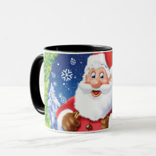 Navidades personalizados tazas de café, Santa y sa