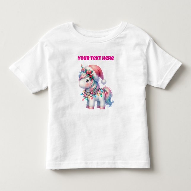Navidades personalizados Unicorn Toddler Jersey (Anverso)