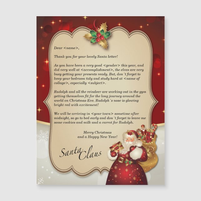 Navidades personalizados vintage de Santa... (Anverso)