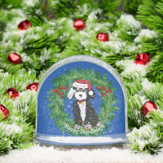 Navidades personalizados Wreath Naughty Bernedoodl