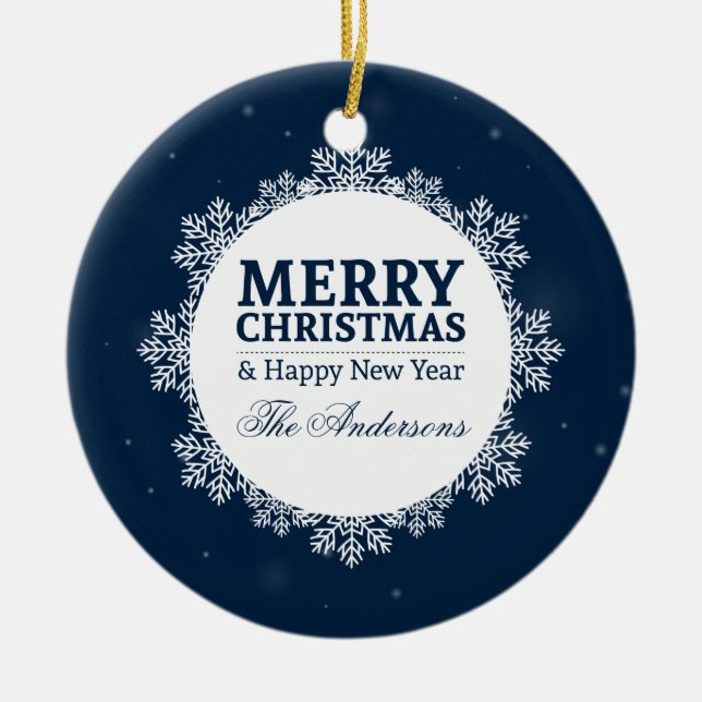 Navidades personalizados y Año Nuevo | Ornamento (Frente)