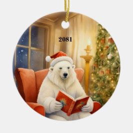 Navidades Personalizar de oso polar Ornamento de f